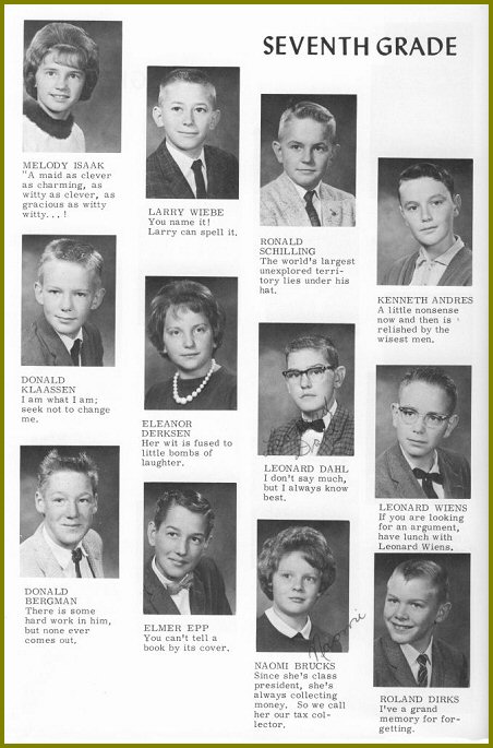 Sharon Mennonite Collegiate Grade Seven Class of 1964
