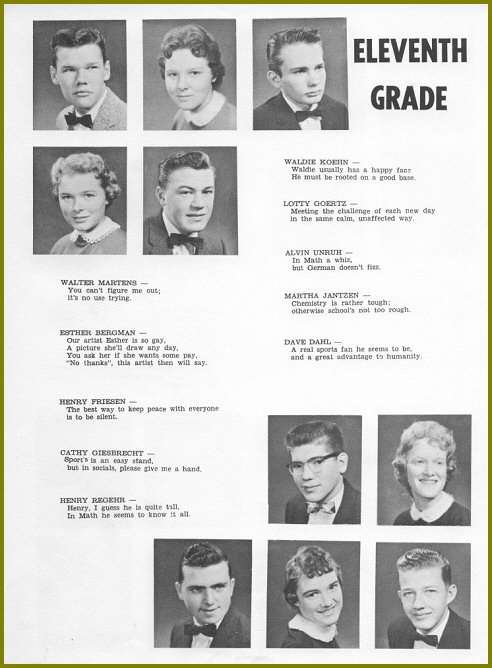 Sharon Mennonite Collegiate Grade Eleven Class of 1960