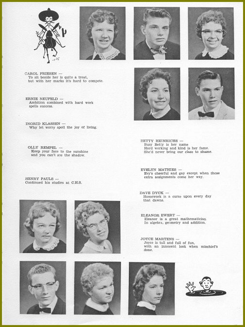 Sharon Mennonite Collegiate Grade Ten Class of 1960