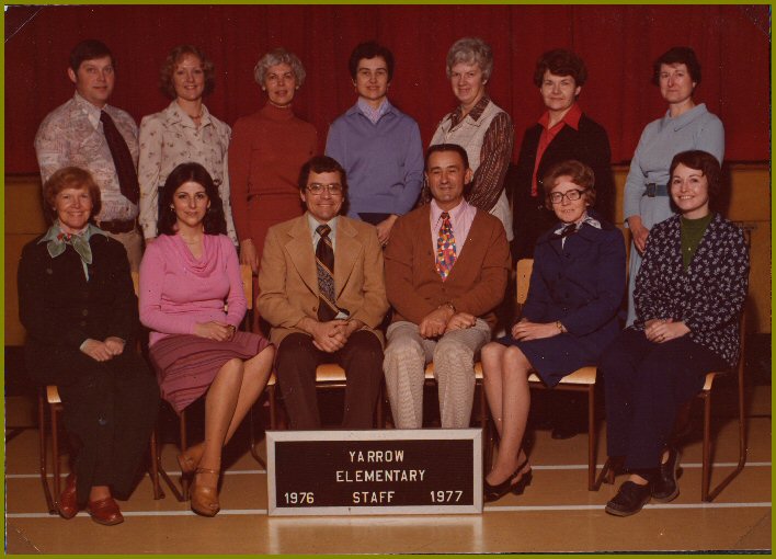 Yarrow School Teachers, 1976-77